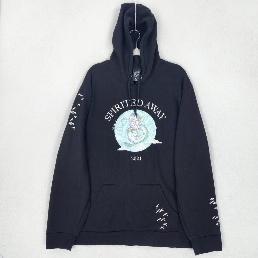 Spirited Away Sweater Mens 3X Black Studio Ghibli Box Lunch Haku Portrait Hoodie